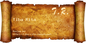 Tiba Rita névjegykártya