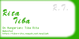 rita tiba business card